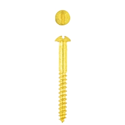 Wood Screws - Round Head Solid Brass